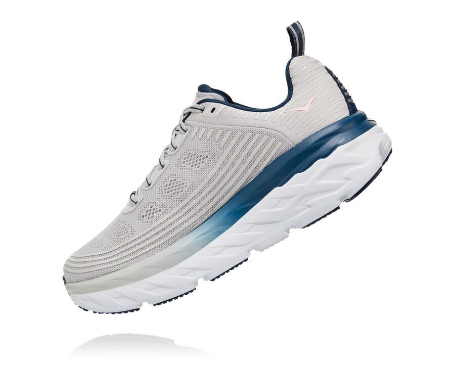 Walking Shoes Womens - Hoka One One Bondi 6 - Grey - DHGCIJK-64